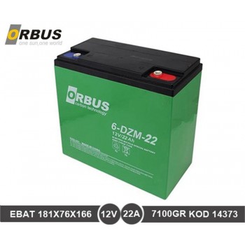 Orbus 12v 22ah Elektrikli Bisiklet Aküsü