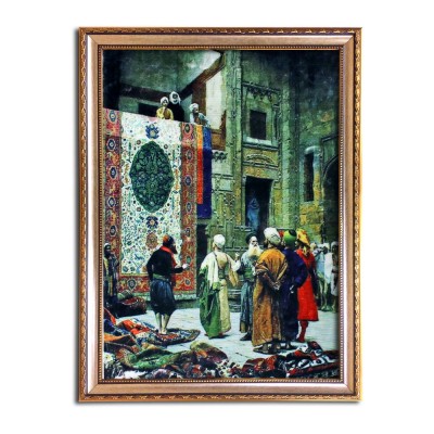 HALI TÜCCARI YAĞLI BOYA TABLO BASKILI DUVAR HALISI 60x80 HALI TÜCCARI YAĞLI BOYA TABLO BASKILI DUVAR HALISI 60x80