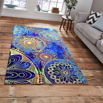 GEOMETRİK DESEN BASKILI YER HALISI 160 x 233