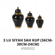 3'LÜ SİYAH ŞAH KÜP 