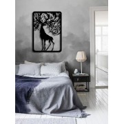 Autumn Deer  Desenli Dekoratif Metal Tablo