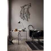 Howling Wolf  Desenli Özel Kesimli Dekoratif Metal Tablo