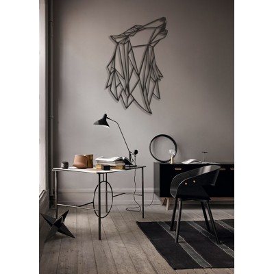 Howling Wolf  Desenli Özel Kesimli Dekoratif Metal Tablo