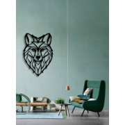 Lonely Wolf  Desenli Özel Kesimli Dekoratif Metal Tablo