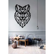Lonely Wolf  Desenli Özel Kesimli Dekoratif Metal Tablo