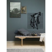 Square Wolf  Desenli Dekoratif Metal Tablo