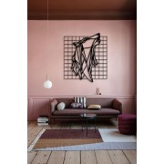 Square Wolf  Desenli Dekoratif Metal Tablo