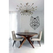 Wolf Head Desenli Özel  Kesimli  Dekoratif Metal Tablo