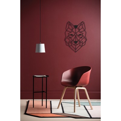 Wolf Head Desenli Özel  Kesimli  Dekoratif Metal Tablo
