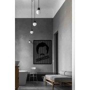 Line Art Pablo Escobar Desenli Dekoratif Metal Tablo