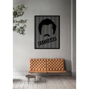 Line Art Pablo Escobar Desenli Dekoratif Metal Tablo