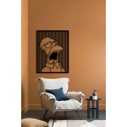 Line ArtHomer Simpson Desenli Dekoratif Metal Tablo