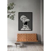 Line ArtHomer Simpson Desenli Dekoratif Metal Tablo