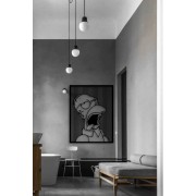 Line ArtHomer Simpson Desenli Dekoratif Metal Tablo