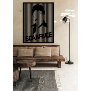 Scarface Desenli Dekoratif Metal Tablo