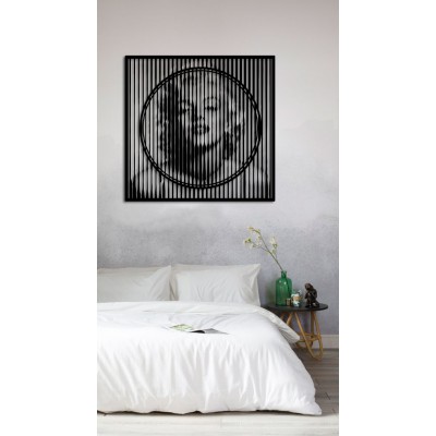 Squacircle Frame Marilyn Desenli Dekoratif Metal Tablo