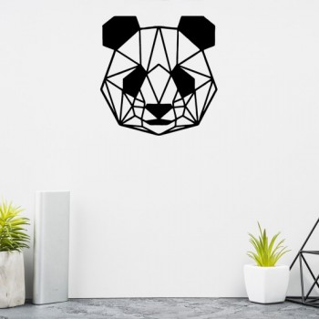Panda Desenli Özel Kesimli Dekoratif Metal Tablo