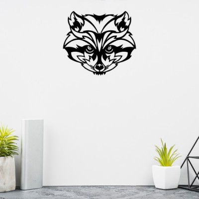 Raccoon Desenli Özel Kesimli Dekoratif Metal Tablo Raccoon Desenli Özel Kesimli Dekoratif Metal Tablo