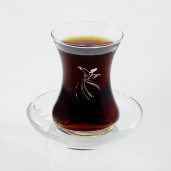 GÜMÜŞ SEMAZEN 12 PARÇA SÛFİ ÇAY BARDAĞI TAKIMI