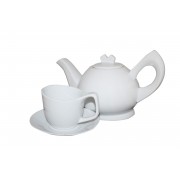 PORSELEN ÇAY SETİ-AHŞAP STANDLI-6 KİŞİLİK