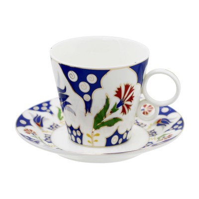ÇİNİ 6'LI ÇAY FİNCANI TAKIMI KARANFİL