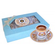 MEVLANA -SEMAZEN ÇİNİ DESENLİ 6'LI KAHVE TAKIMI 