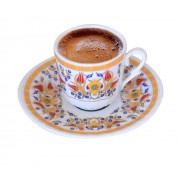 MEVLANA -SEMAZEN ÇİNİ DESENLİ 6'LI KAHVE TAKIMI 
