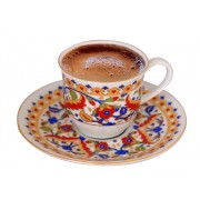 MEVLANA -SEMAZEN ÇİNİ DESENLİ 2'Lİ KAHVE TAKIMI 